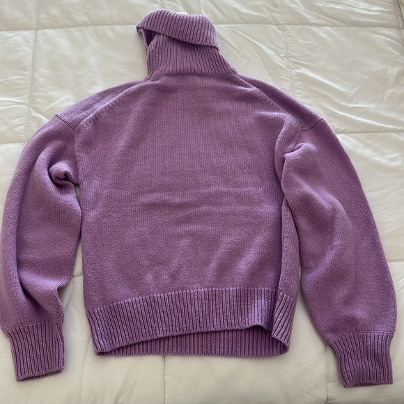 NWT $495 A.L.C. Women's Purple Taryn Wool-Blend Turtleneck Knit Sweater Size XS - Picture 4 of 9